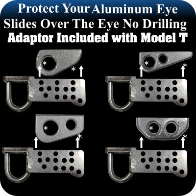 Aluminum eye adaptor Slides over Eye